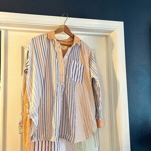 Anthropologie Maeve Multicolor Striped Shirt